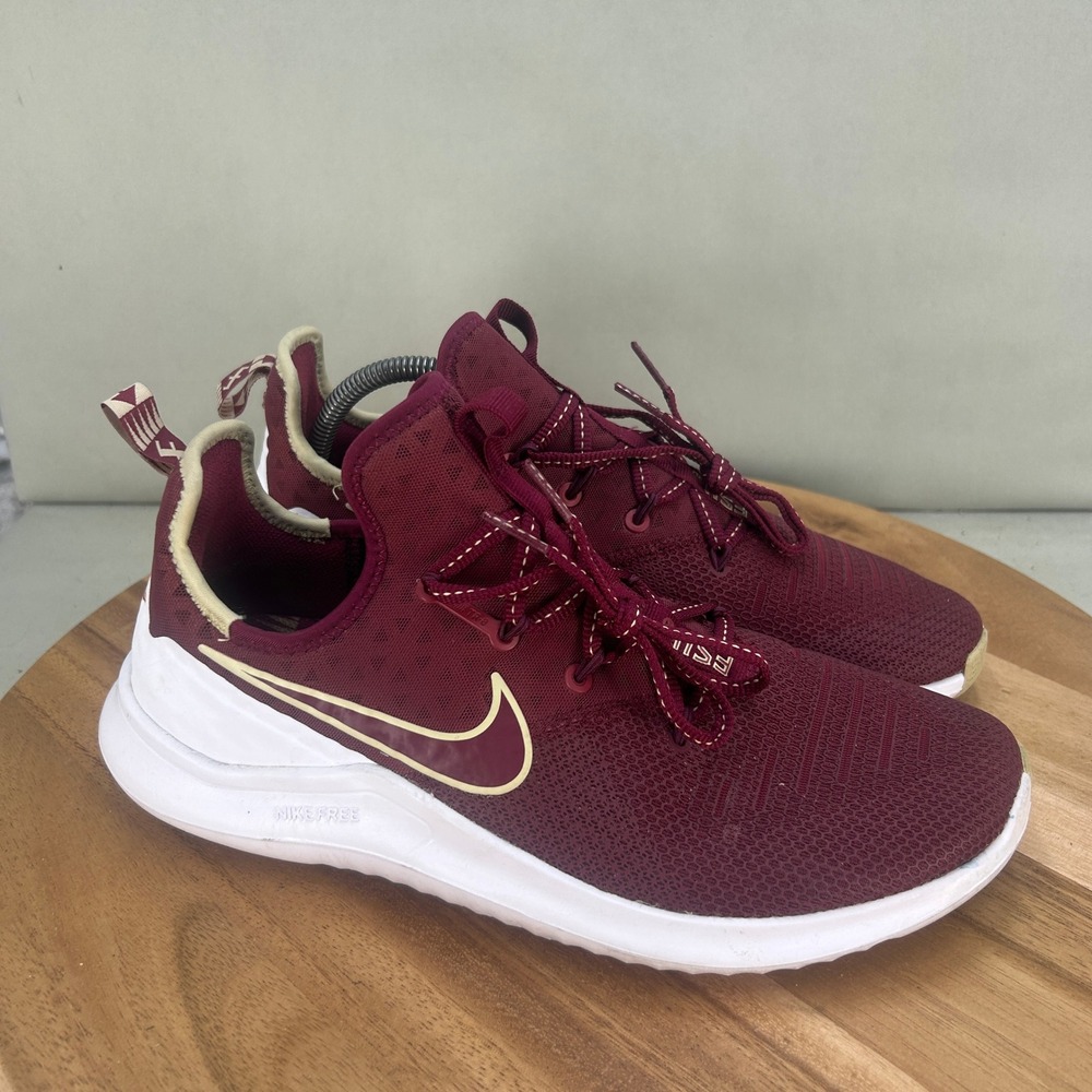 Nike Free TR 8 FSU Florida State Seminoles Maroon Gold Womens 10.5 AO7830-601